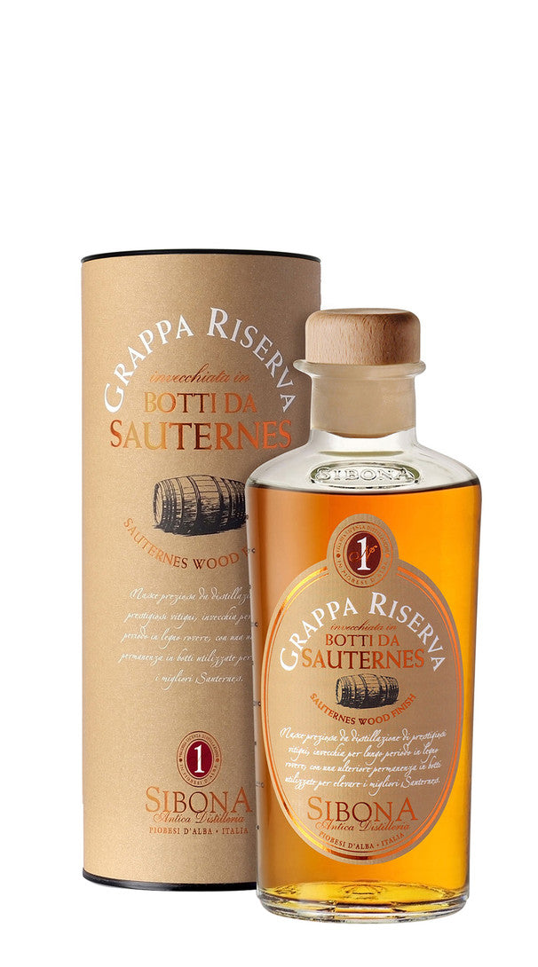 Grappa Riserva affinata in Botti di Sauternes Sibona - 50cl
